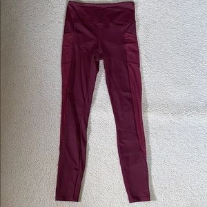* SOLD * Forever 21 Small Maroon Athletic Leggings
